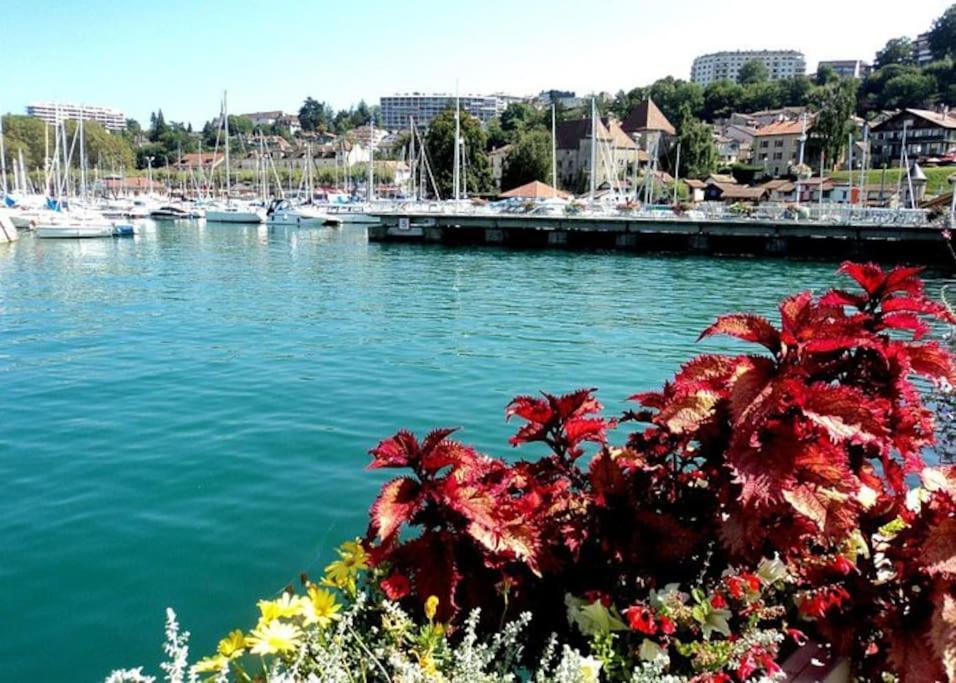 Au Sunrise Studio Apartment Thonon-les-Bains Luaran gambar